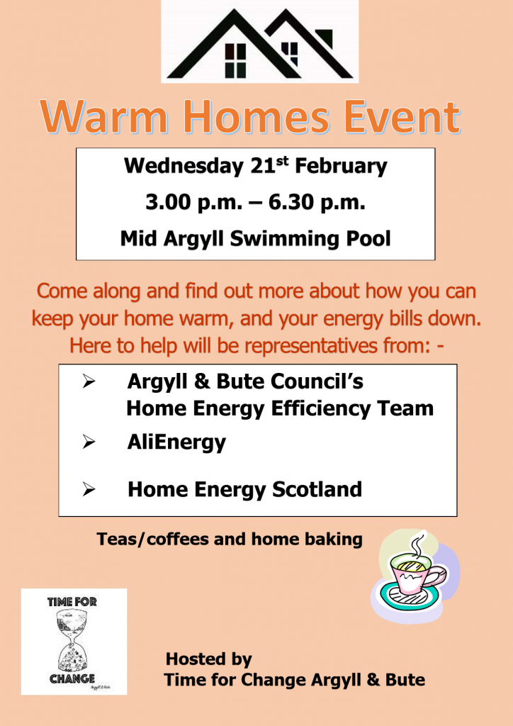 Warm homes event poster